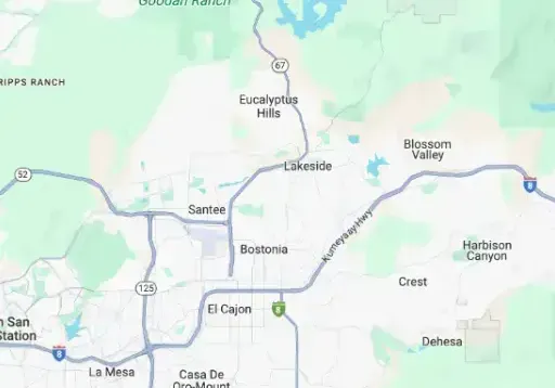 East San Diego service area